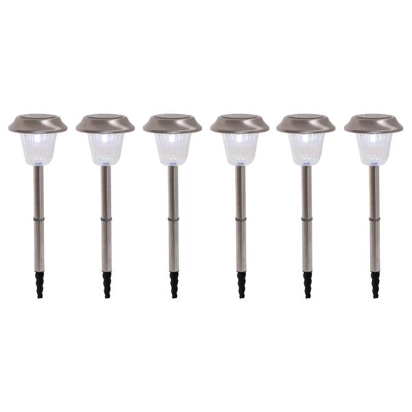 LED-grondspies Rowley (set van 6) kunststof/metaal - 6 lichtbronnen