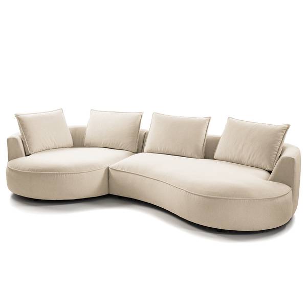 Bigsofa BUCKLEY Webstoff Saia: Beige - Ausrichtung links