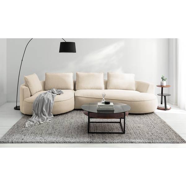 Bigsofa BUCKLEY Webstoff Saia: Beige - Ausrichtung links