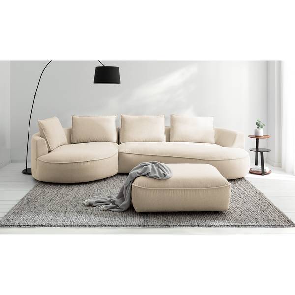 Bigsofa BUCKLEY Webstoff Saia: Beige - Ausrichtung links