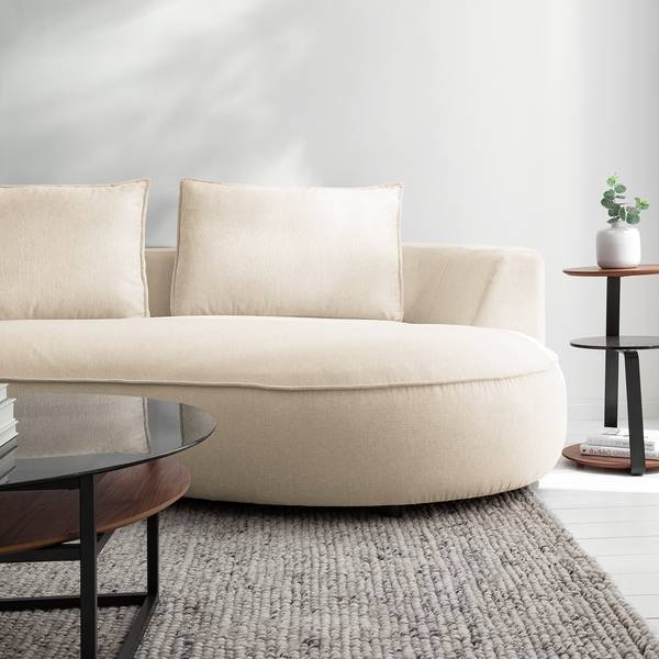 Bigsofa BUCKLEY Webstoff Saia: Beige - Ausrichtung links