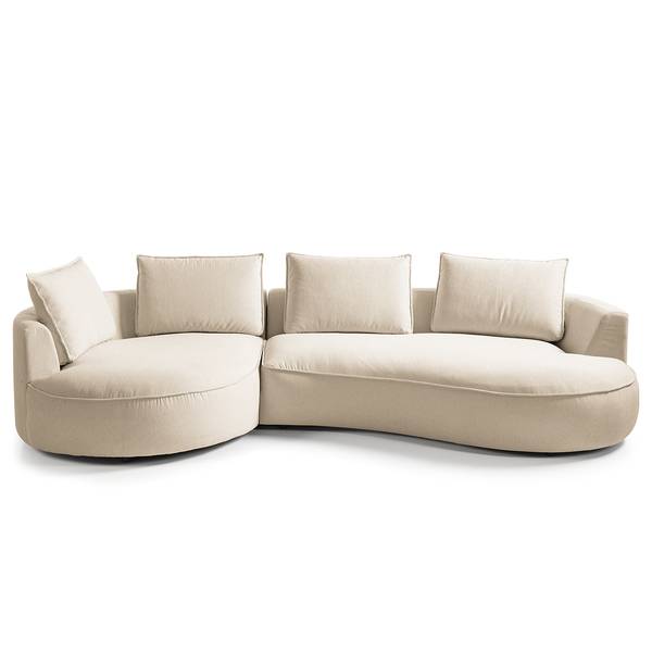 Bigsofa BUCKLEY Webstoff Saia: Beige - Ausrichtung links