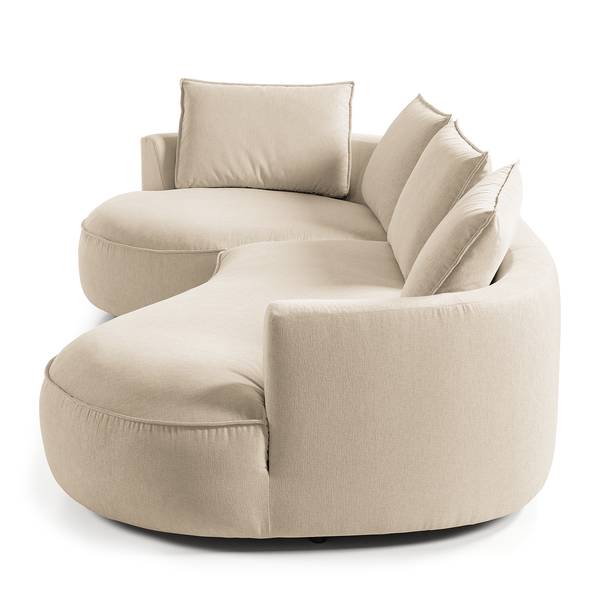 Bigsofa BUCKLEY Webstoff Saia: Beige - Ausrichtung links