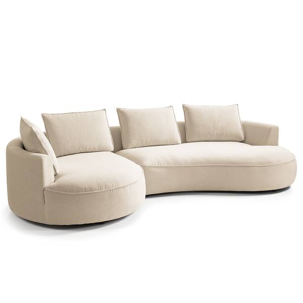 Bigsofa BUCKLEY Webstoff Saia: Beige - Ausrichtung links