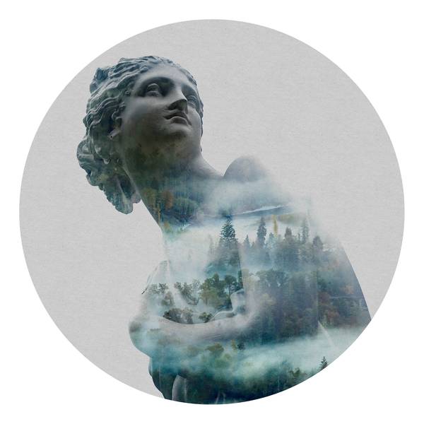 Vlies Fototapete Gaia Latextinte / Vlies  - Blau / Weiß