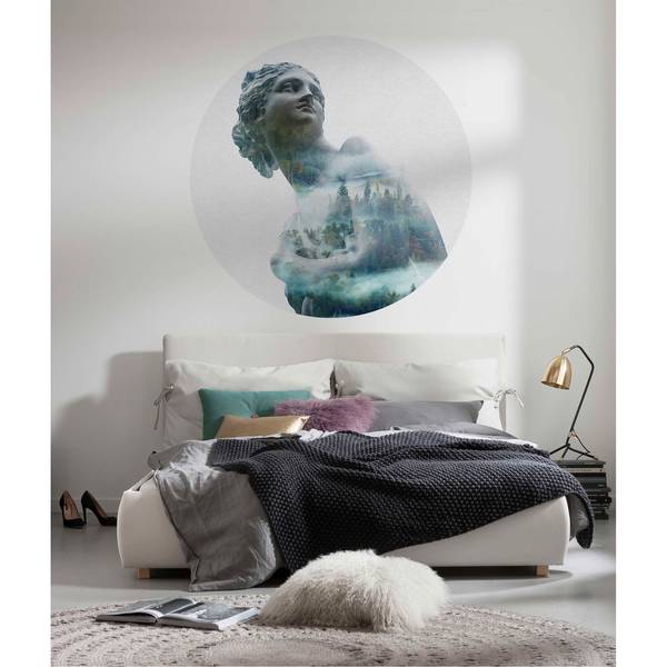 Vlies Fototapete Gaia Latextinte / Vlies  - Blau / Weiß