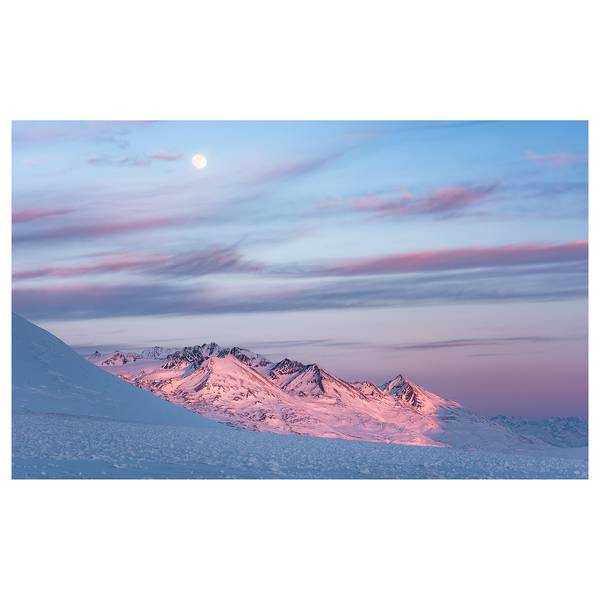 Papier peint intissé Purple Dinner Intissé - Bleu / Rose