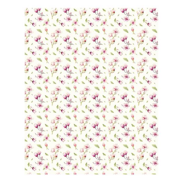 Fotobehang Magnolia Rapport vlies - roze/wit - Breedte: 200 cm