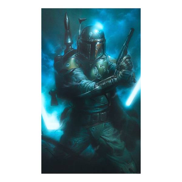 Papier peint Star Wars Bounty Hunter Intissé - Bleu