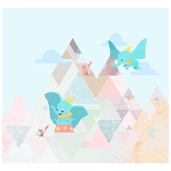 Fotobehang Dumbo Flying Elephant vlies - meerdere kleuren