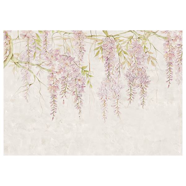 Papier peint intissé Wisteria Intissé - Multicolore