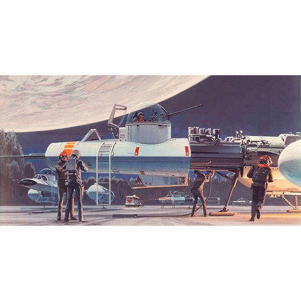 Papier peint Star Wars Yavin YWing Intissé - Multicolore