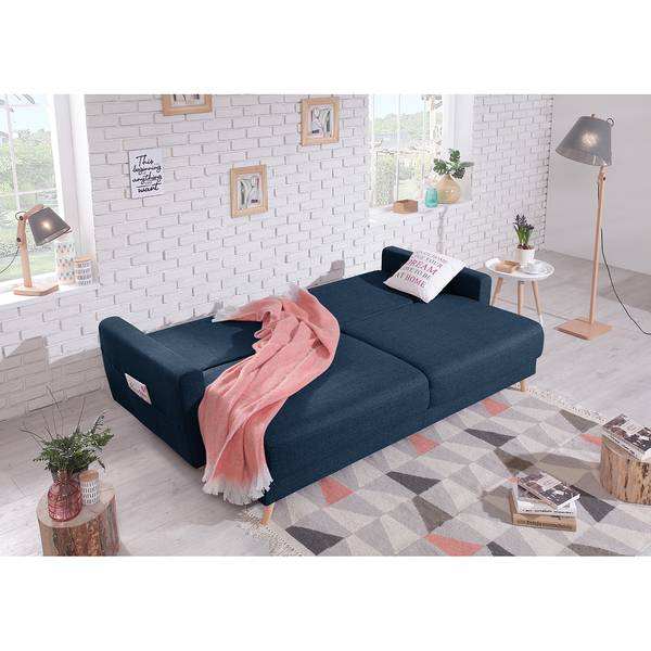 3-Sitzer Sofa SOLA Webstoff Luba: Jeansblau