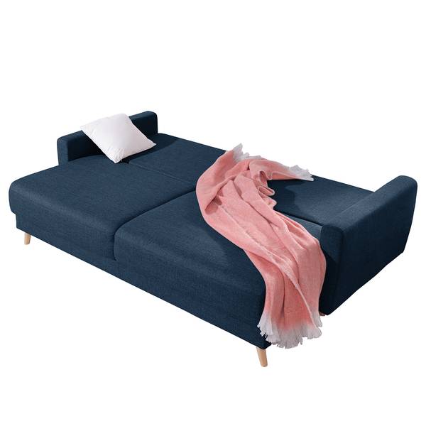 3-Sitzer Sofa SOLA Webstoff Luba: Jeansblau