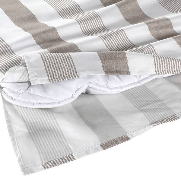 Beddengoed Pina katoensatijn - taupe - 155 x 220 cm + kussen 80 x 80 cm