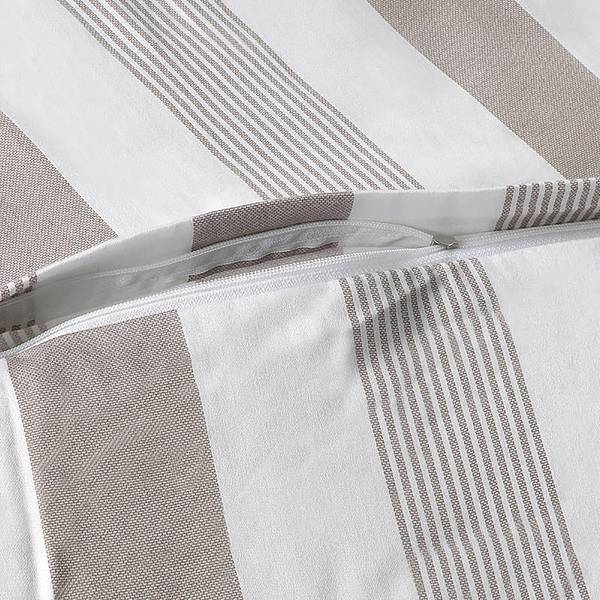 Beddengoed Pina katoensatijn - taupe - 155 x 220 cm + kussen 80 x 80 cm