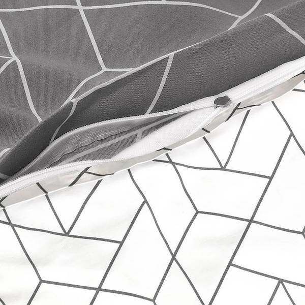 Beddengoed Florence katoensatijn - grijs - 220 x 240 cm + 2 kussens 65 x 65 cm