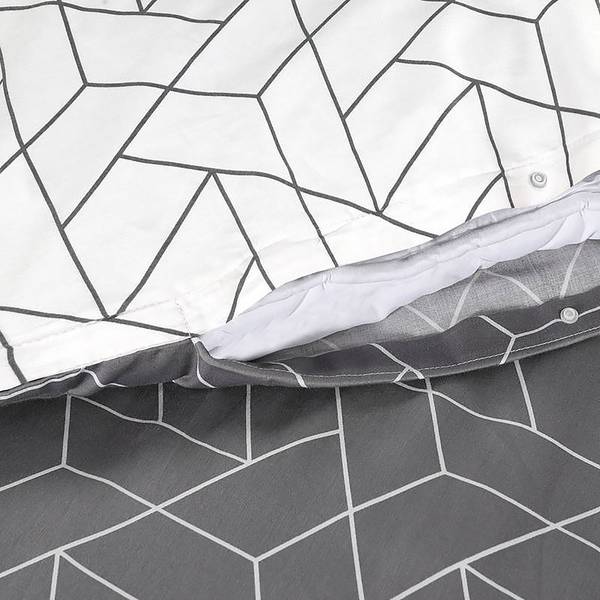 Beddengoed Florence katoensatijn - grijs - 220 x 240 cm + 2 kussens 65 x 65 cm