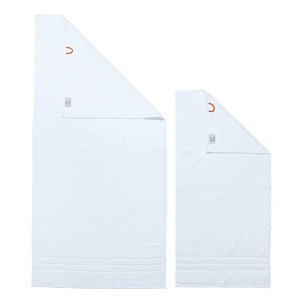 Handtuchset Daily Uni II (4-teilig) Baumwollstoff - Alpinweiß
