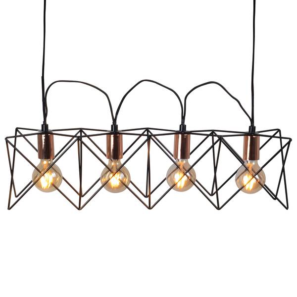 Hanglamp Ayr staal - 4 lichtbronnen