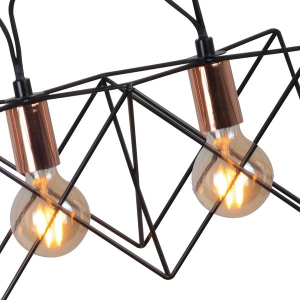 Hanglamp Ayr staal - 4 lichtbronnen