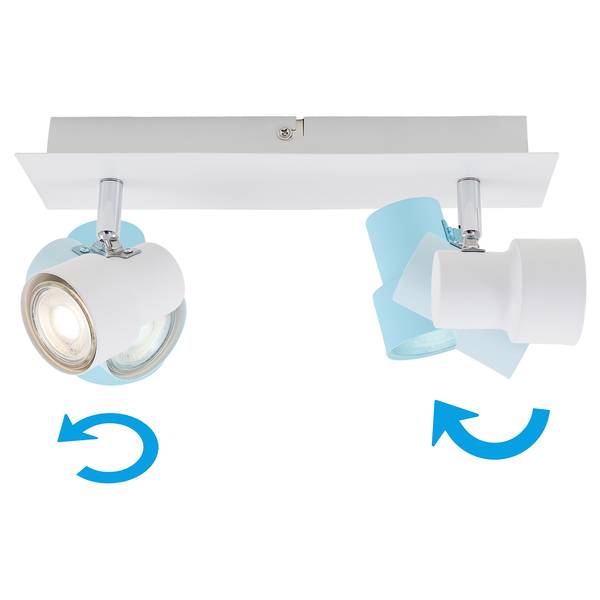 LED-plafondlamp Rock ijzer - 2 lichtbronnen