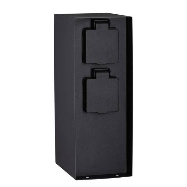 Tour multiprise Rio II Acier inoxydable - Noir