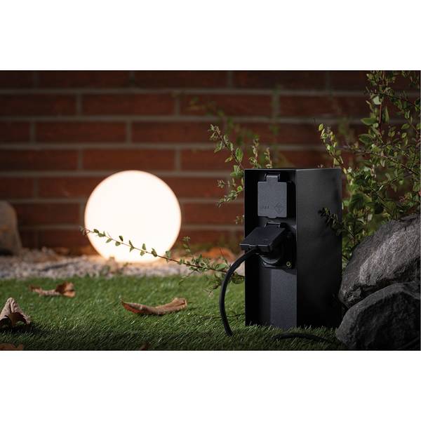 Tour multiprise Rio II Acier inoxydable - Noir