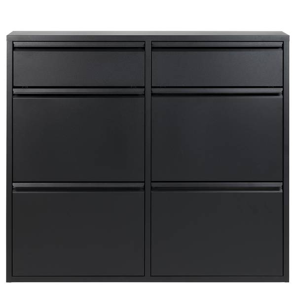 Schoenenkast Meelin 98 cm metaal - zwart