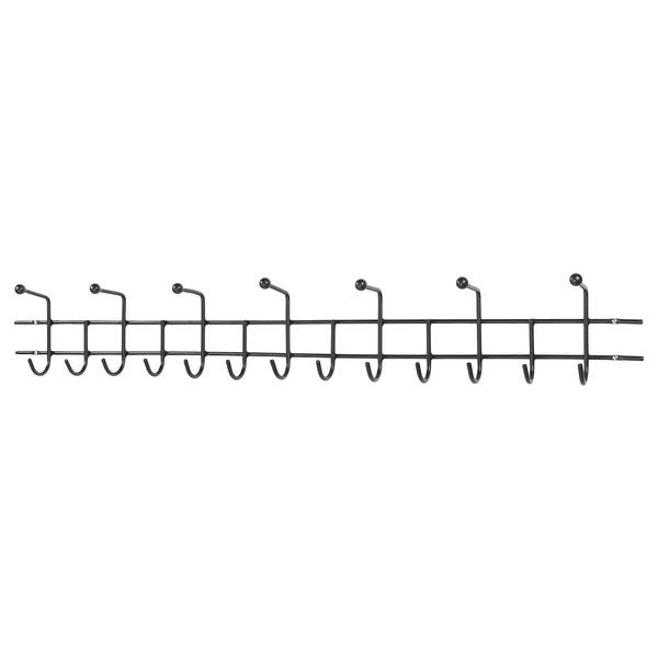 Garderobenleiste Honaker Metall - Schwarz - Breite: 119 cm