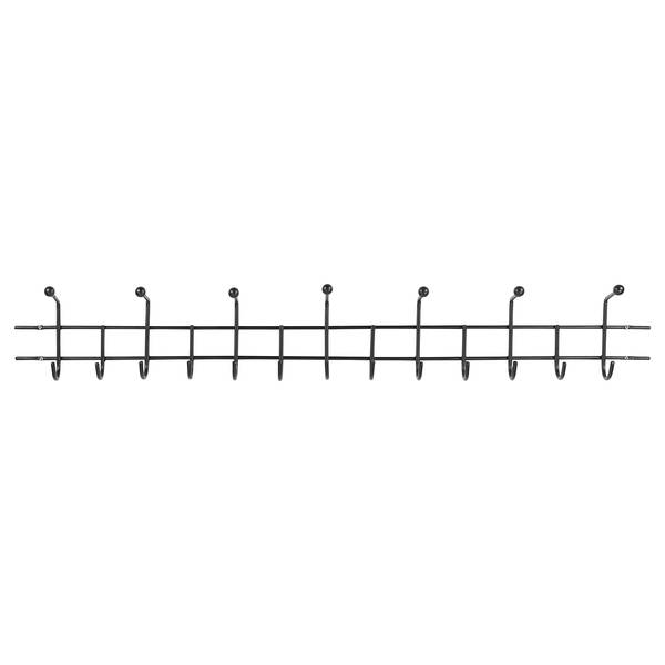 Garderobenleiste Honaker Metall - Schwarz - Breite: 119 cm