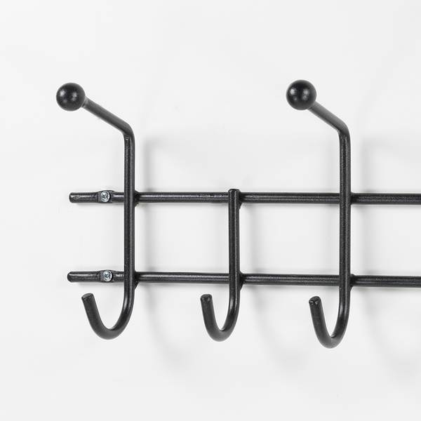 Garderobenleiste Honaker Metall - Schwarz - Breite: 119 cm