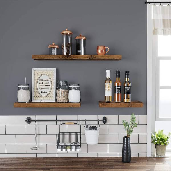 Wandplank Cottondale bruin - Breedte: 80 cm
