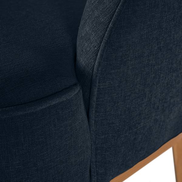 2,5-Sitzer Sofa Voiteur Webstoff - Webstoff Nere: Marineblau