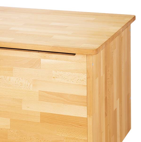 Truhe Jort Braun - Massivholz - 80 x 48 x 2 cm