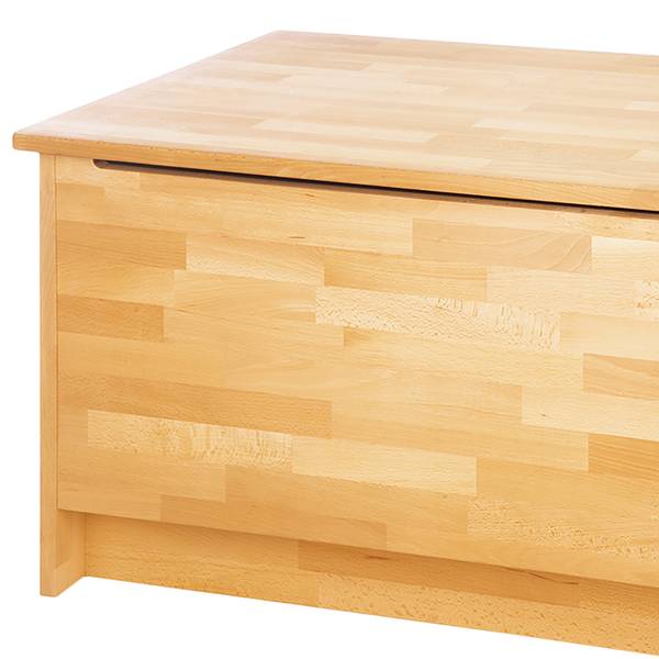 Truhe Jort Braun - Massivholz - 80 x 48 x 2 cm