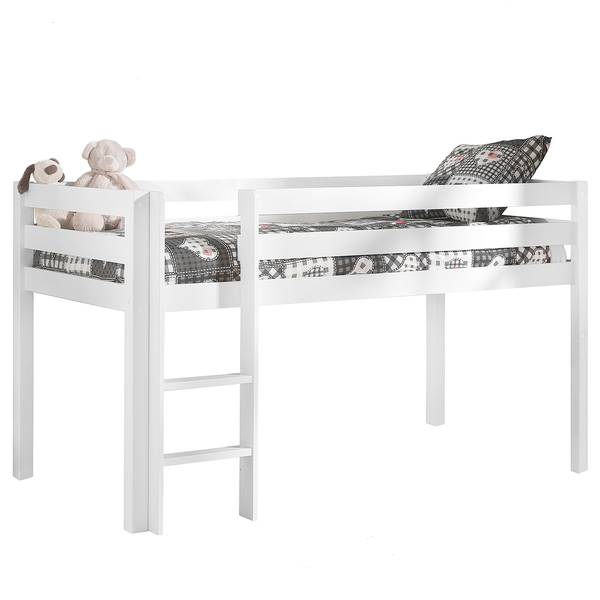 Hochbett Pino IV Kiefer massiv - Kiefer Weiß