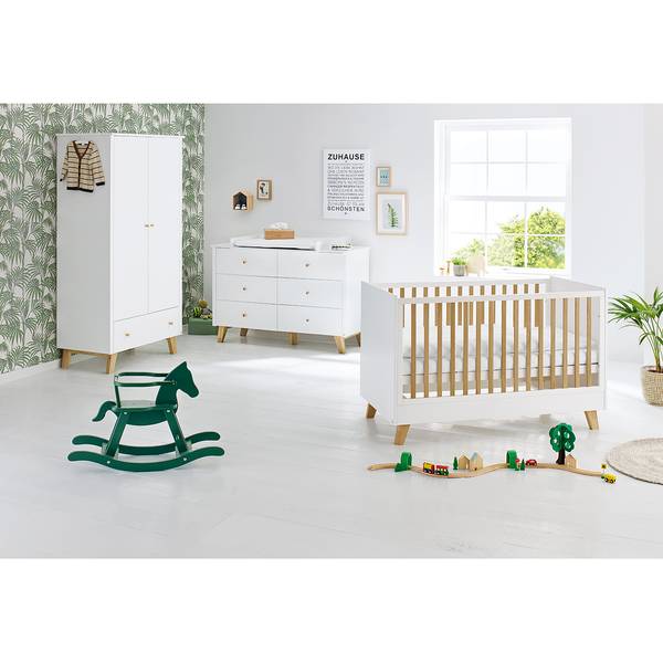 Wickelkommode Pan Weiß - Massivholz - 140 x 101 x 78 cm