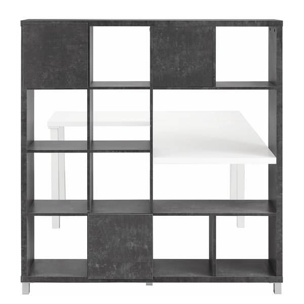 Schreibtischkombination Lurs Beton Dekor / Weiß