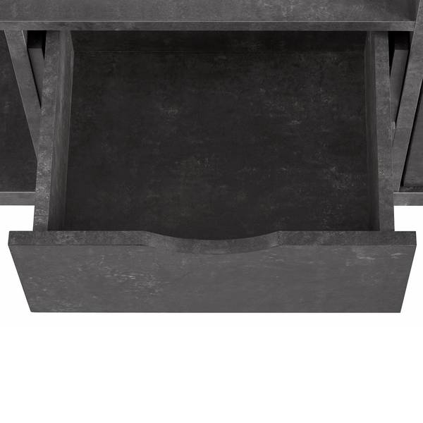 Schreibtischkombination Lurs Beton Dekor / Weiß