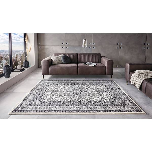 Kurzflorteppich Parun Täbriz Polypropylen - Grau - 120 x 170 cm