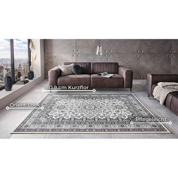 Kurzflorteppich Parun Täbriz Polypropylen - Grau - 120 x 170 cm