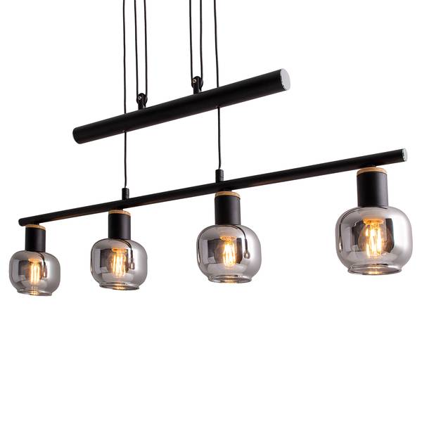 Suspension Fumoso II Verre clair / fer - 1 flamme