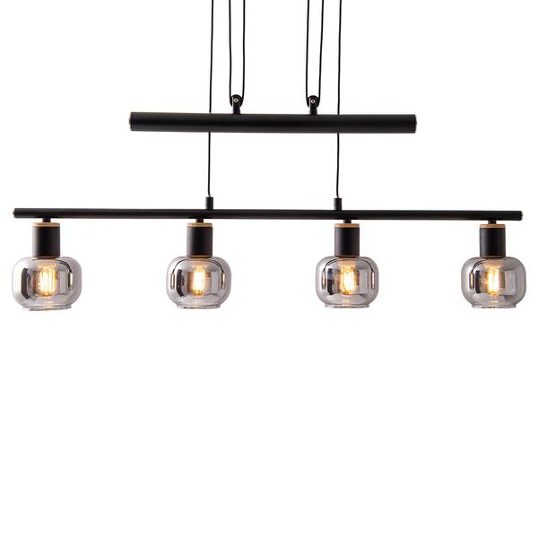 Suspension Fumoso II Verre clair / fer - 1 flamme
