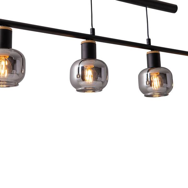 Suspension Fumoso II Verre clair / fer - 1 flamme