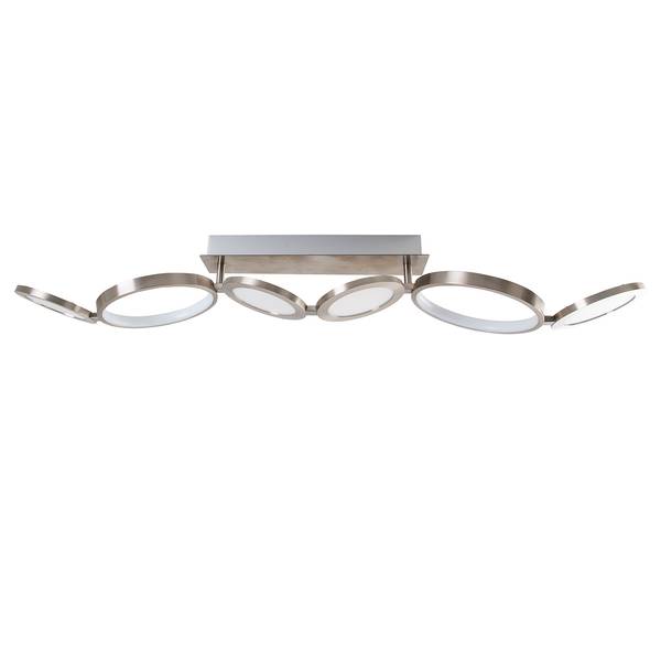 LED-plafondlamp Mornac acrylglas/aluminium - 6-lichts