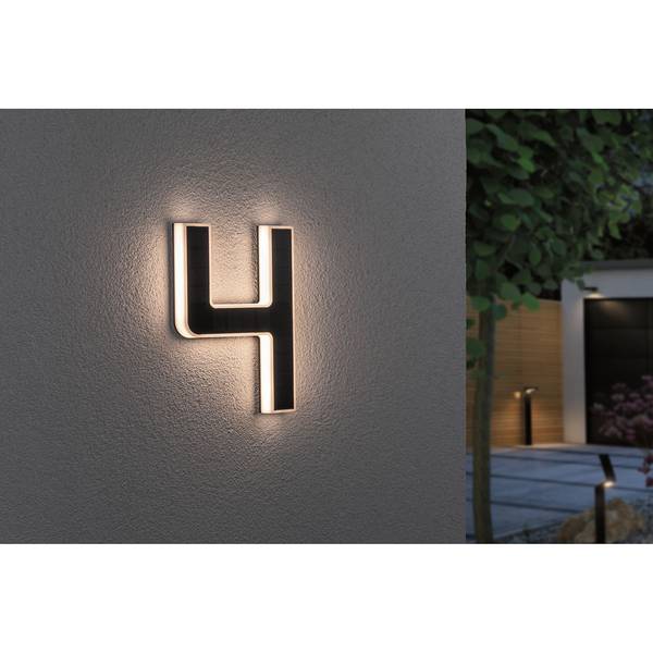 Zubehör Hausnummer Unac IV Acrylglas - 1-flammig