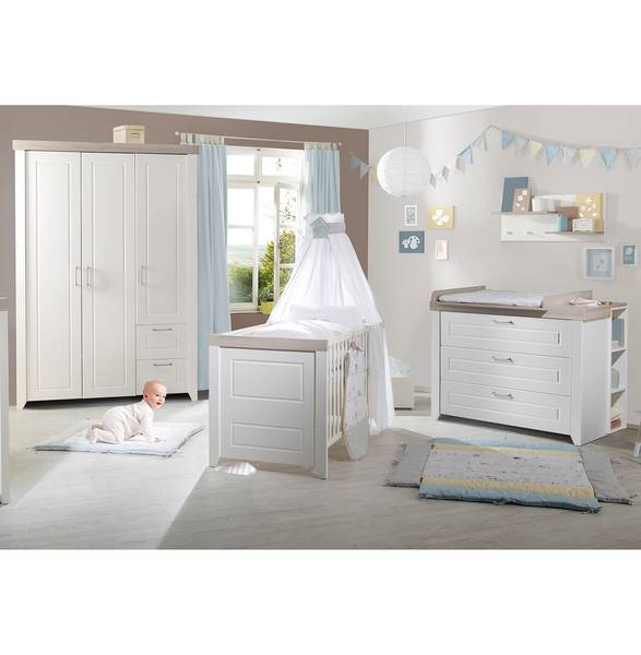 Set de chambre bébé Felicia 3 pcs Blanc - Acier inoxydable