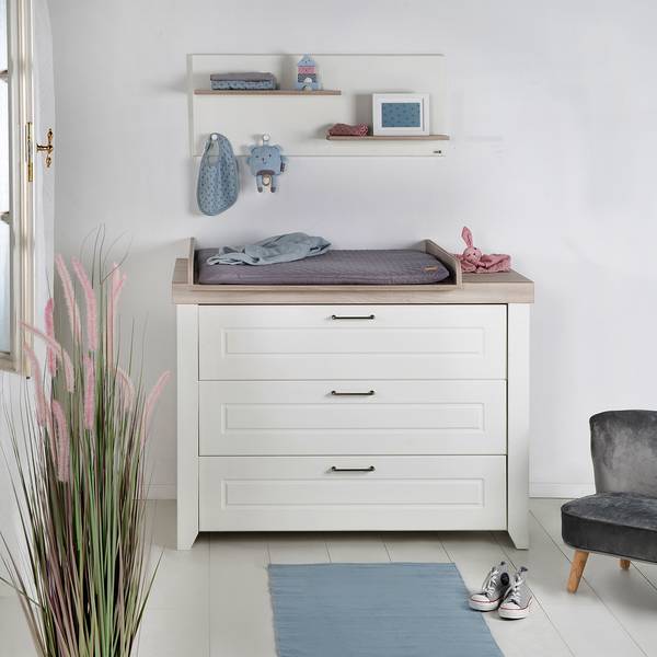 Set de chambre bébé Felicia 3 pcs Blanc - Acier inoxydable