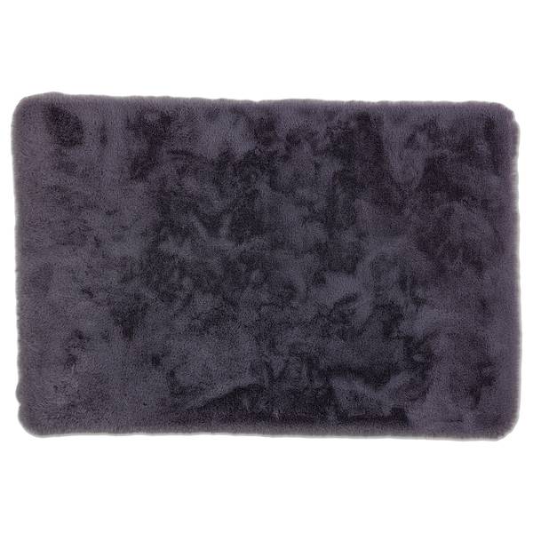 Badteppich Bali Polyester - Anthrazit - 60 x 90 cm